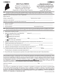 Form REW-5 Request for Exemption or Reduction in Withholding of Maine Income Tax on the Disposition of Maine Real Property - Maine