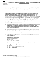 FAA Form 8610-1 Mechanic&#039;s Application for Inspection Authorization (14 Cfr Part 65), Page 3