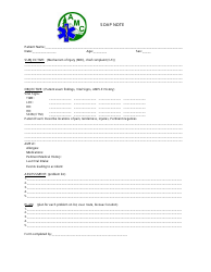 Document preview: Soap Note Template - Amc