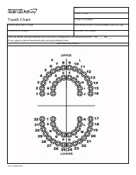 Form HCA13-863 &quot;Tooth Chart Form&quot; - Washington
