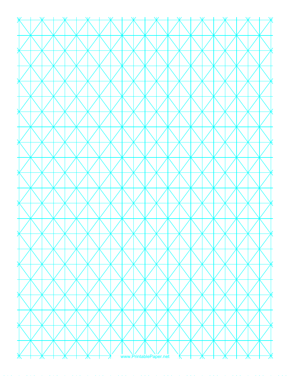 Cyan Hypometric Grid Paper Template - Example Preview