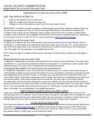 Form SS-5 Application for a Social Security Card