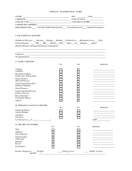 Document preview: Medical Examination Form