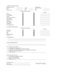 Medical Examination Form, Page 2