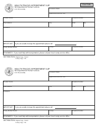 Document preview: Form SFN705 Health Tracks Appointment Slip - North Dakota