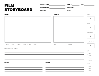 Document preview: Film Storyboard Template