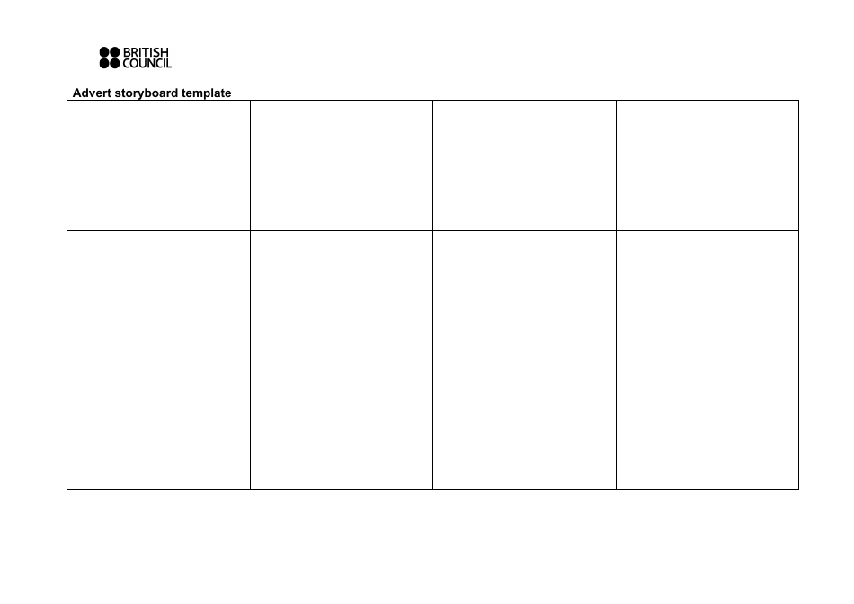 Commercial Storyboard Template - British Council, Page 2