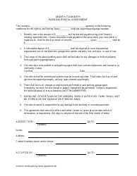 &quot;Month-To-Month Parking Rental Agreement Template&quot;