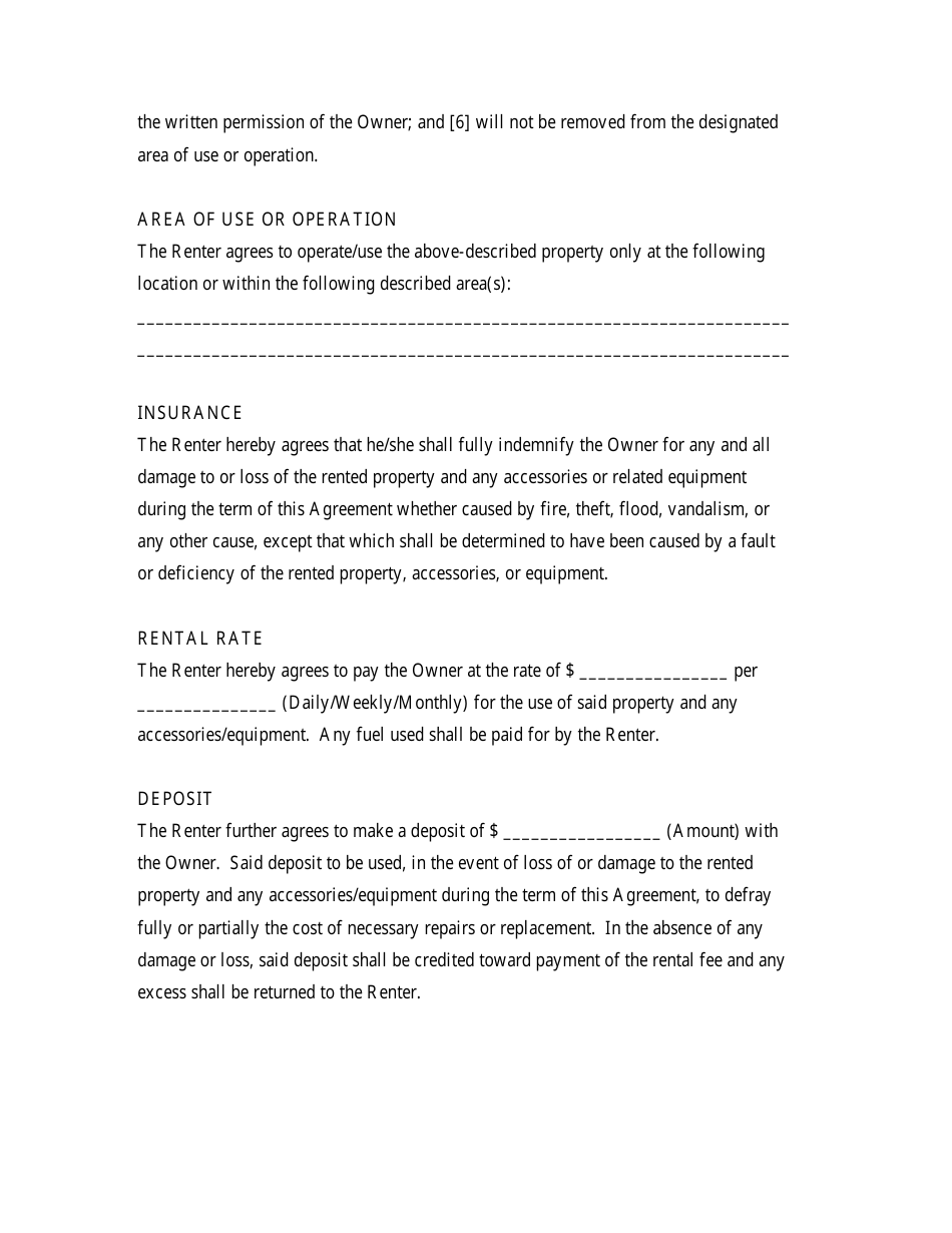 Rental Agreement (Generic) Template - Fill Out, Sign Online and ...