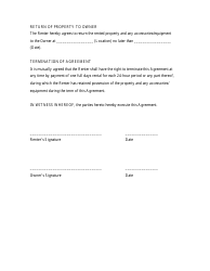Rental Agreement (Generic) Template, Page 3
