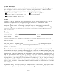 Room Rental Agreement Form - Shared Housing - County of Santa Cruz, California, Page 2