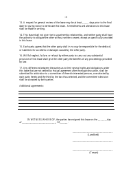 Farm Land, Buildings and Equipment Cash Lease Form, Page 3