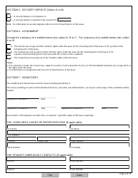Form 6 Residential Lease (Standard Form of Lease) - New Brunswick, Canada, Page 4