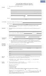 Document preview: Standard Form of Lease