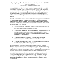 Form SSA-1425 &quot;Reporting Changes That Affect Your Social Security Payment&quot;, Page 3