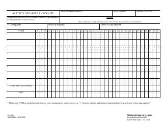 GSA STANDARD Form 701 Download Fillable PDF, Activity Security ...