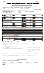 Document preview: Application Form for Change of Subjects/Group - Punjab Province (India), India