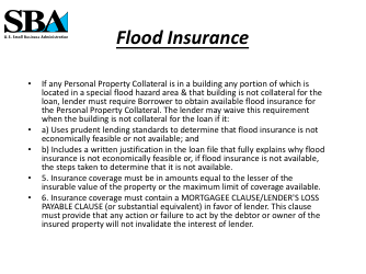 Insurance Requirements for SBA Loans, Page 10