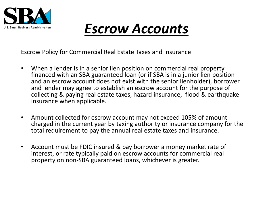 Insurance Requirements for SBA Loans, Page 13