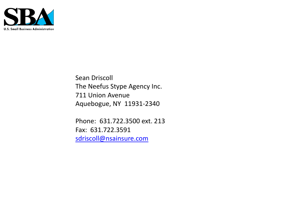 Insurance Requirements for SBA Loans, Page 17