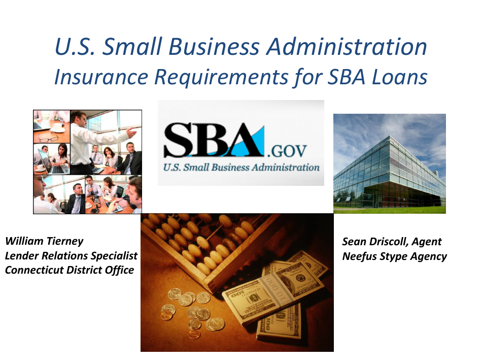 Insurance Requirements for SBA Loans, Page 1