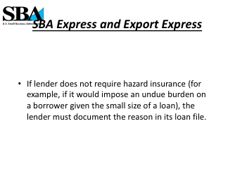 Insurance Requirements for SBA Loans, Page 6