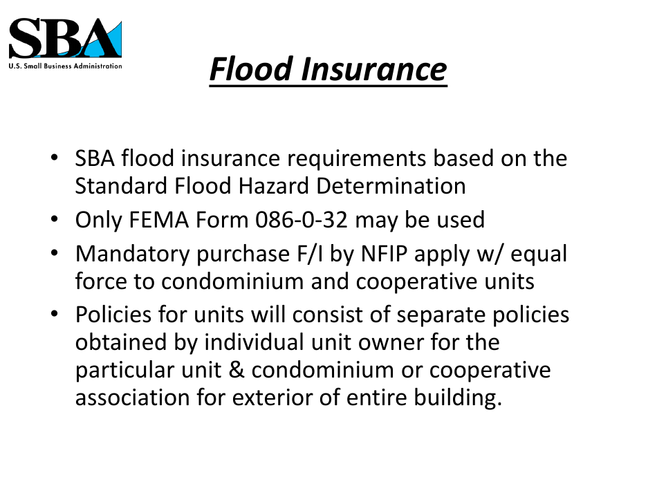 Insurance Requirements for SBA Loans, Page 8