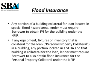 Insurance Requirements for SBA Loans, Page 9