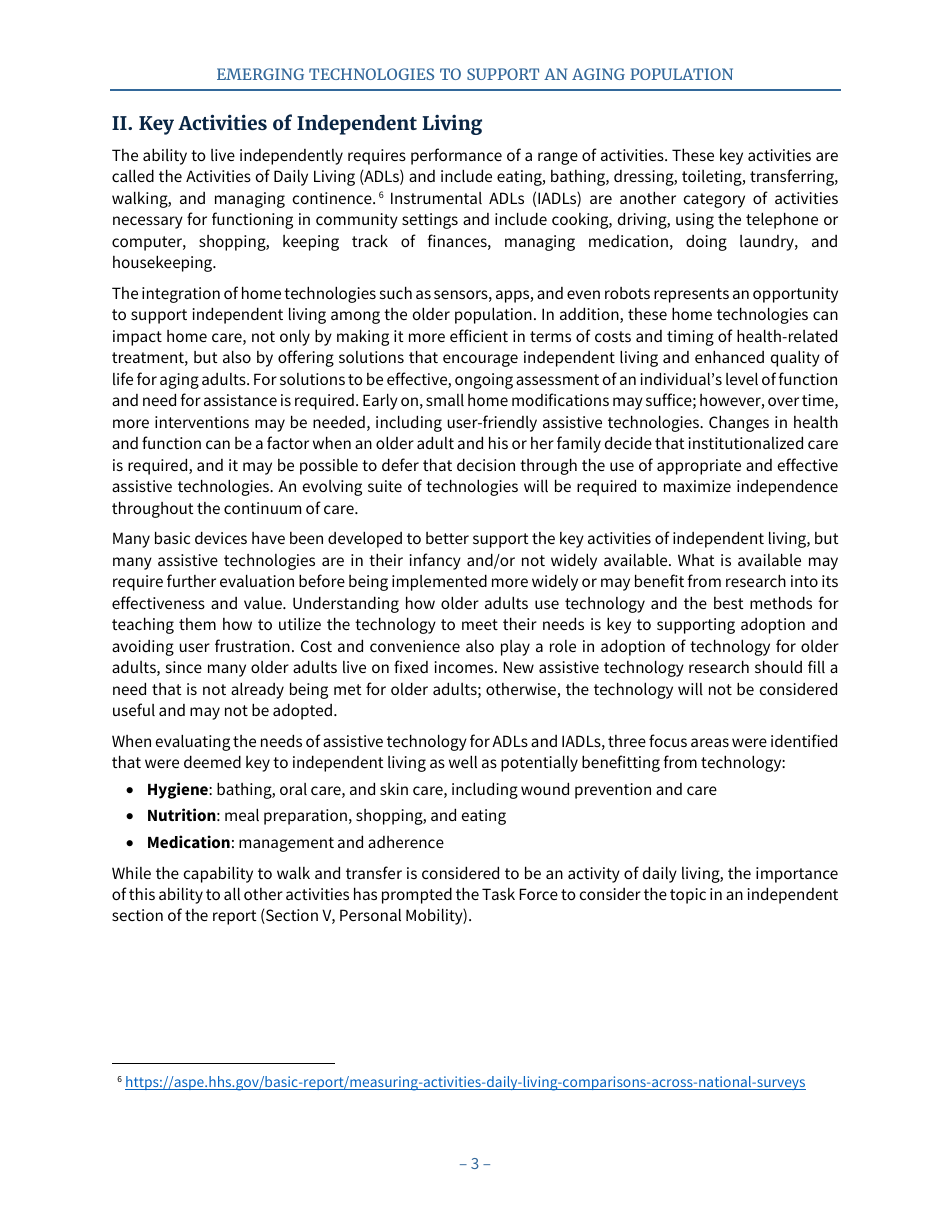 Emerging Technologies to Support an Aging Population, Page 11