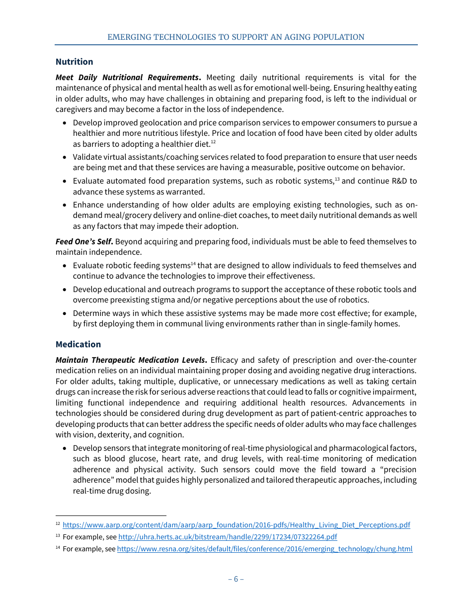 Emerging Technologies to Support an Aging Population, Page 14