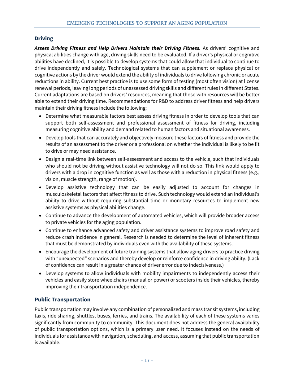 Emerging Technologies to Support an Aging Population, Page 25