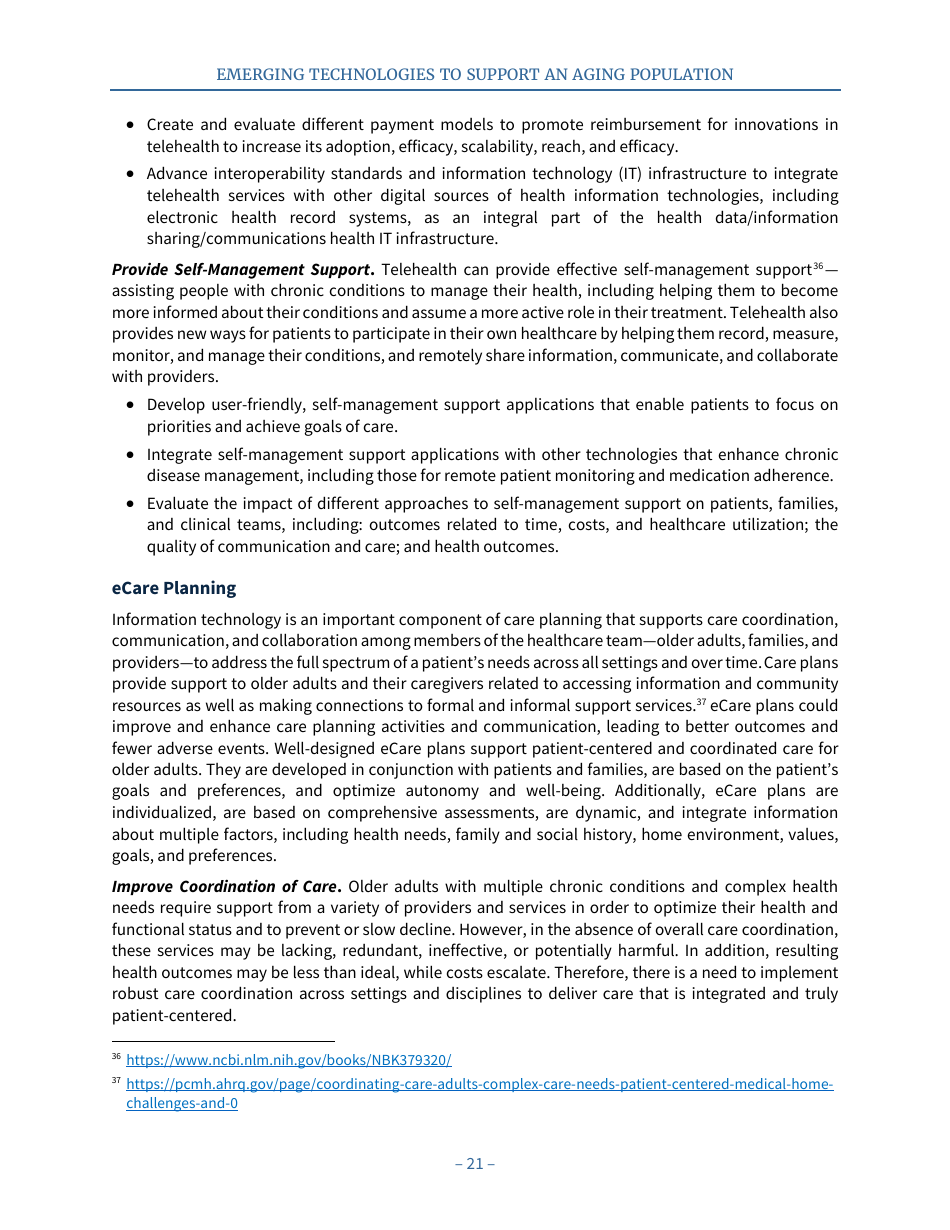 Emerging Technologies to Support an Aging Population, Page 29