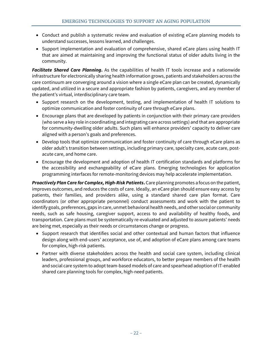 Emerging Technologies to Support an Aging Population, Page 30