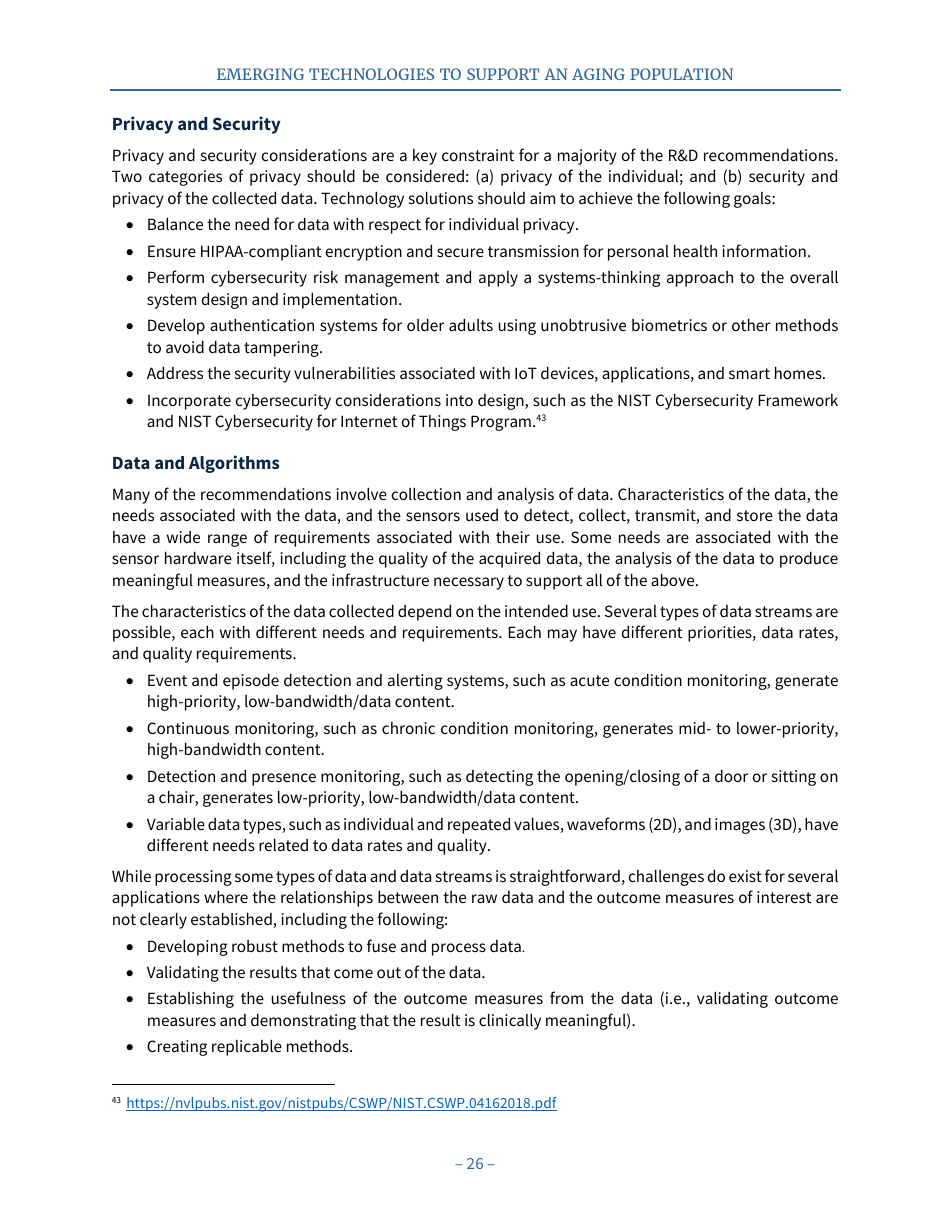 Emerging Technologies to Support an Aging Population, Page 34