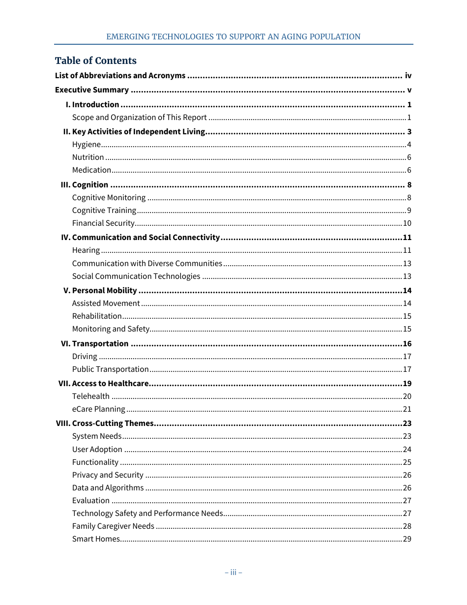 Emerging Technologies to Support an Aging Population, Page 5