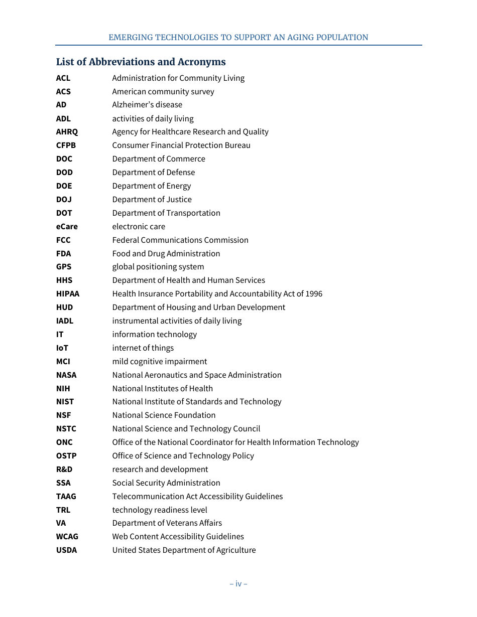Emerging Technologies to Support an Aging Population, Page 6