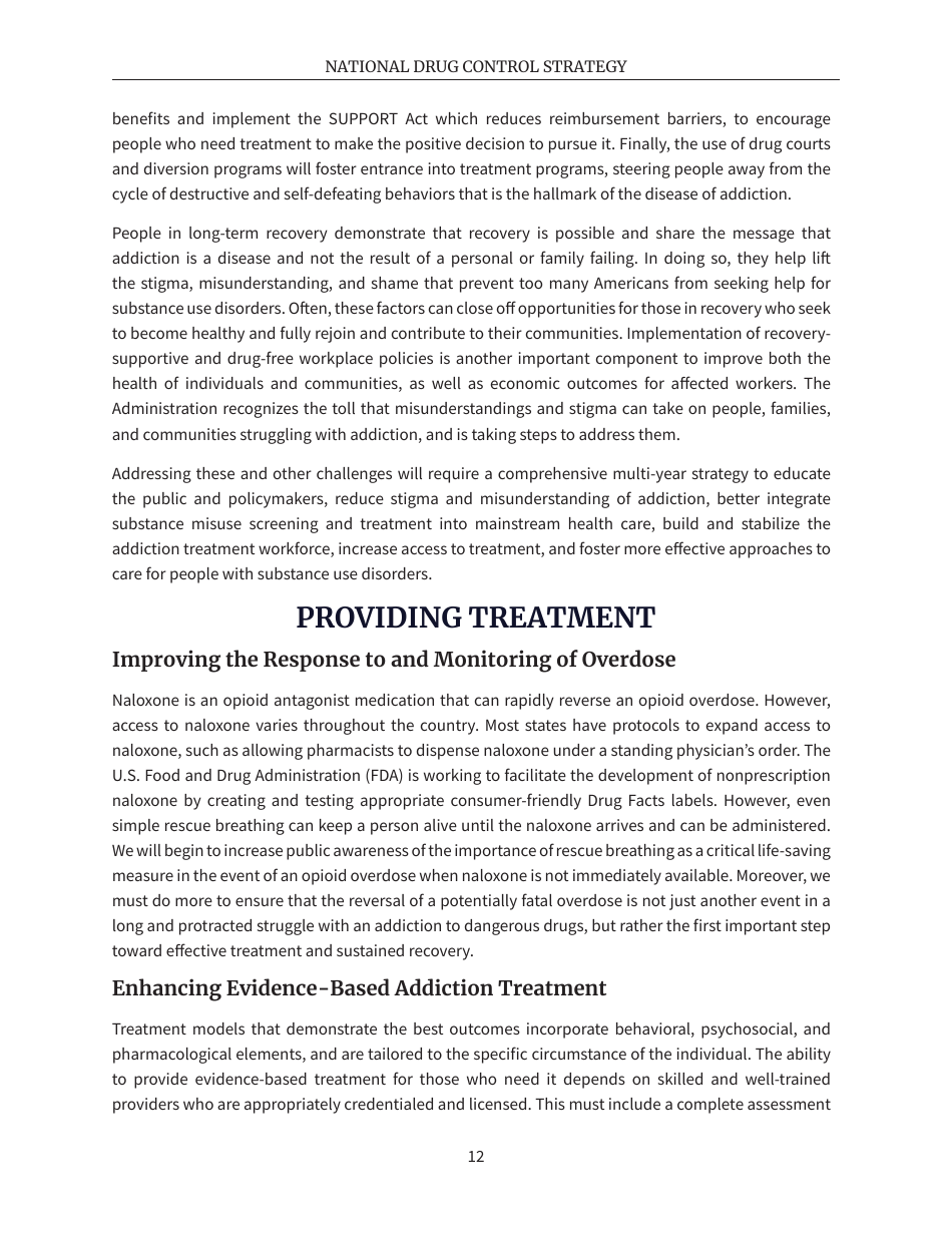 National Drug Control Strategy, Page 15