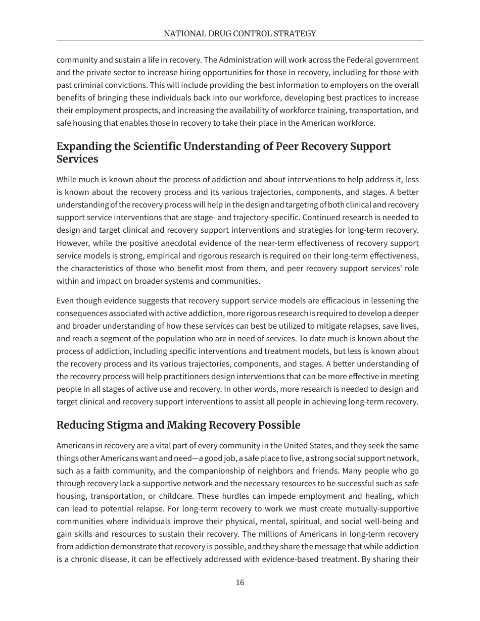 National Drug Control Strategy, Page 19