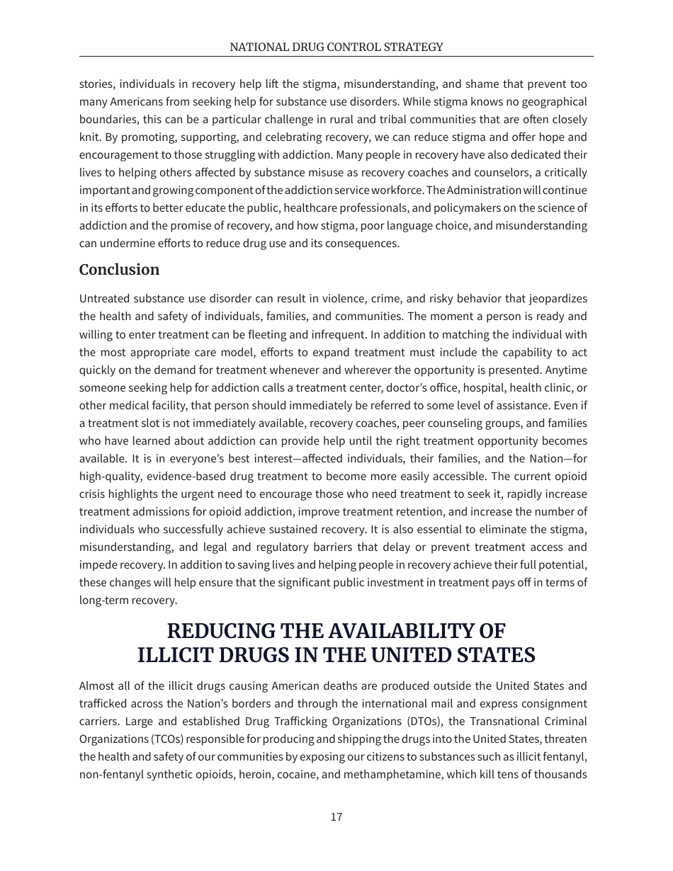 National Drug Control Strategy, Page 20
