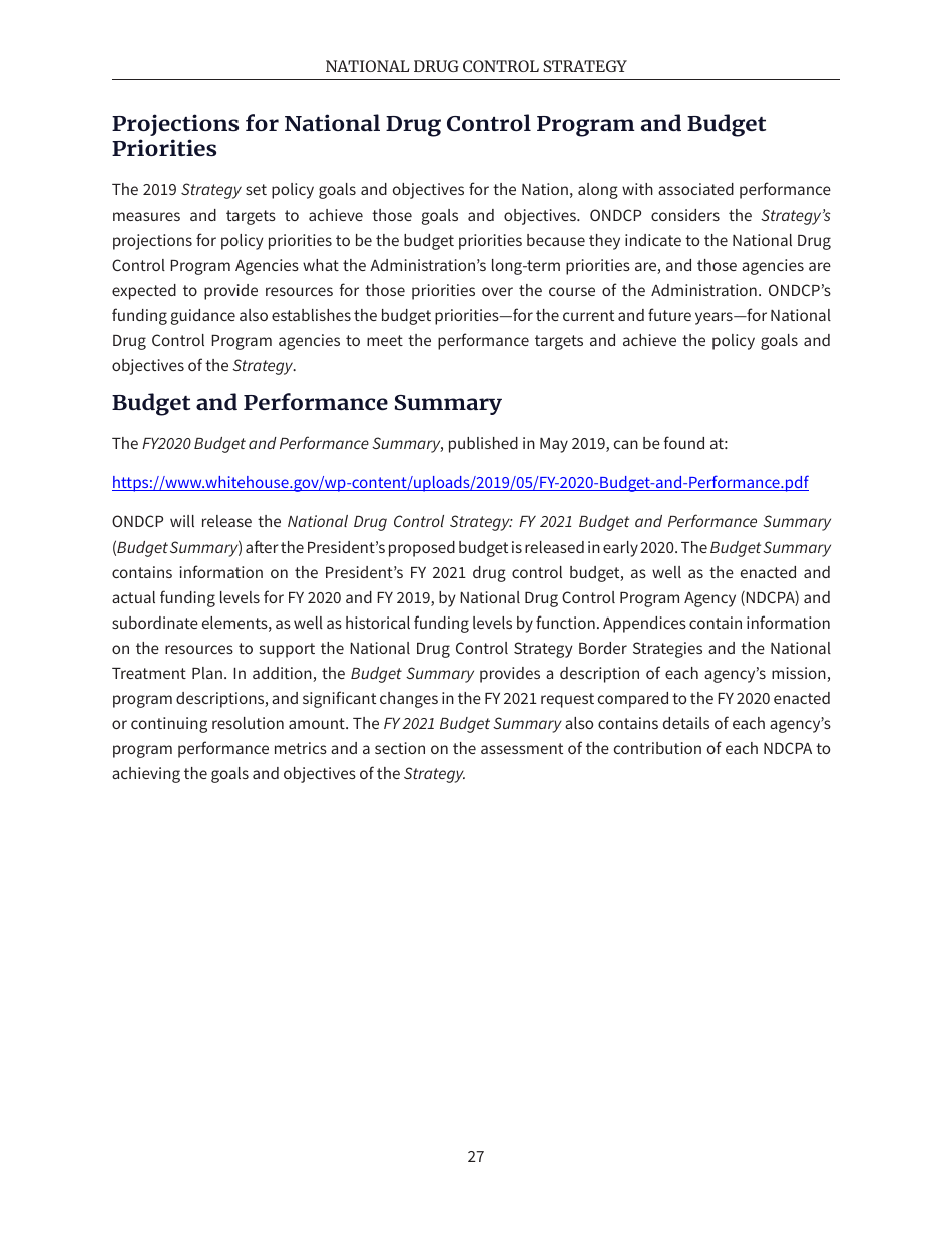 National Drug Control Strategy, Page 30