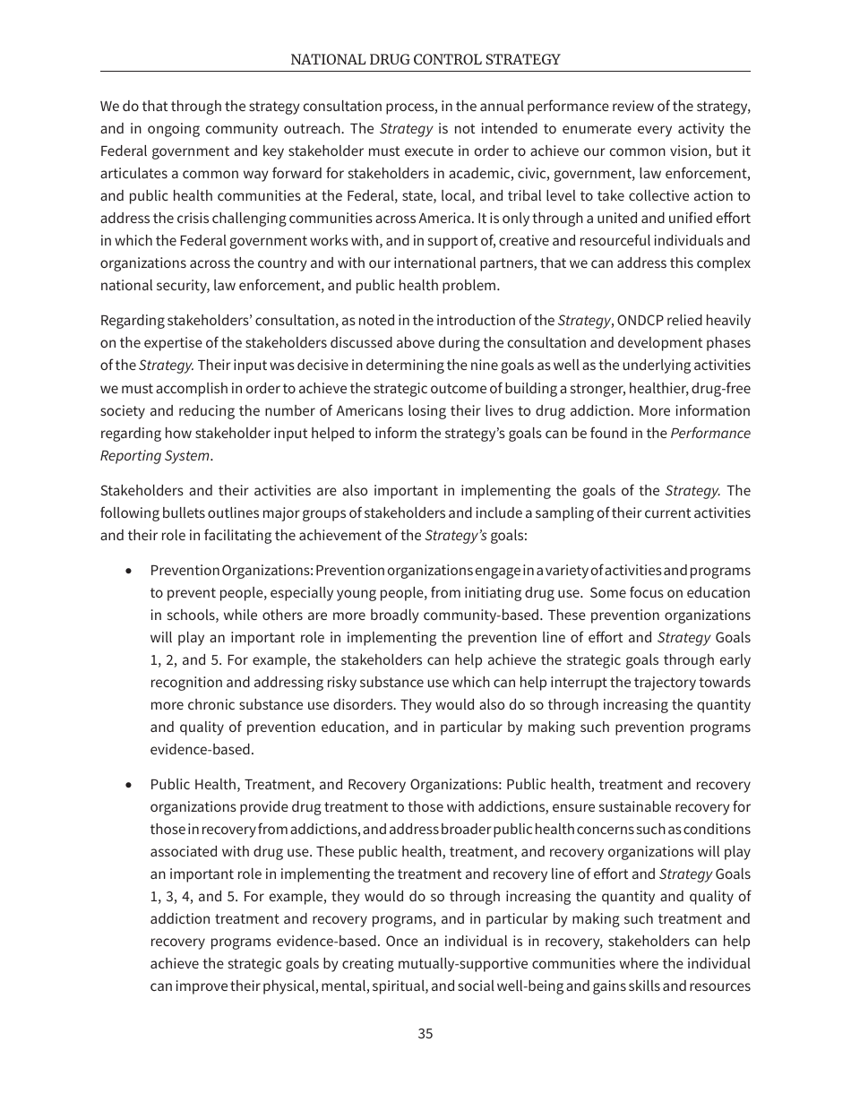 National Drug Control Strategy, Page 38