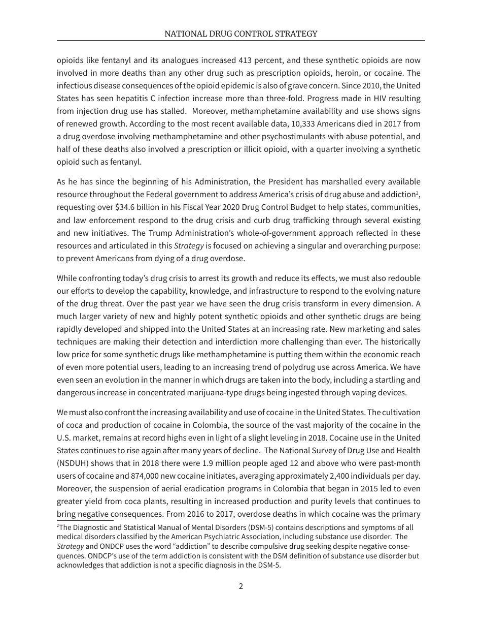 National Drug Control Strategy, Page 5