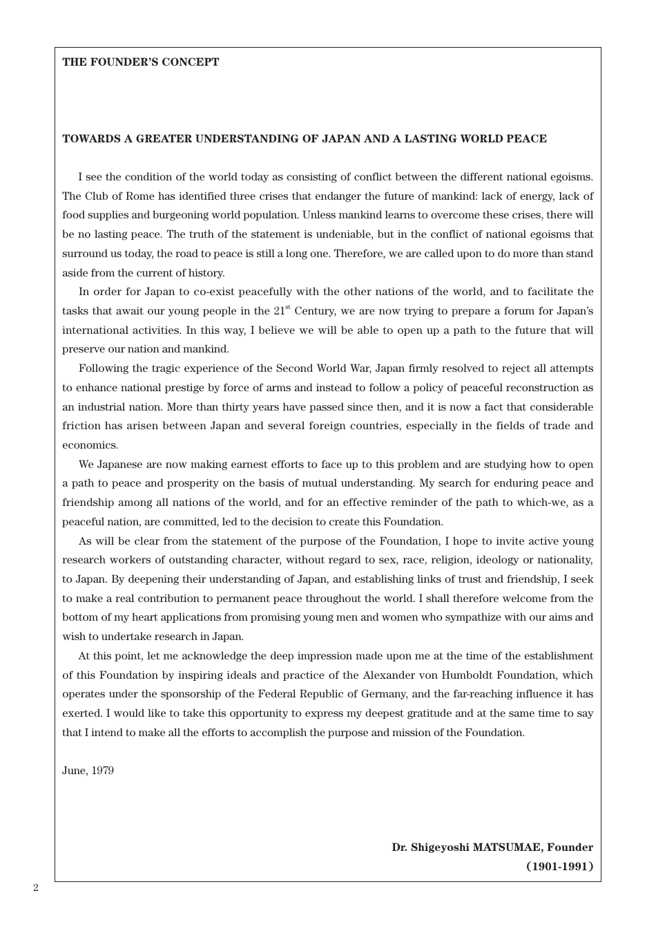 Research Fellowship Program 2019 Announcement - the Matsumae International Foundation, Page 2