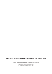 Research Fellowship Program 2019 Announcement - the Matsumae International Foundation, Page 8