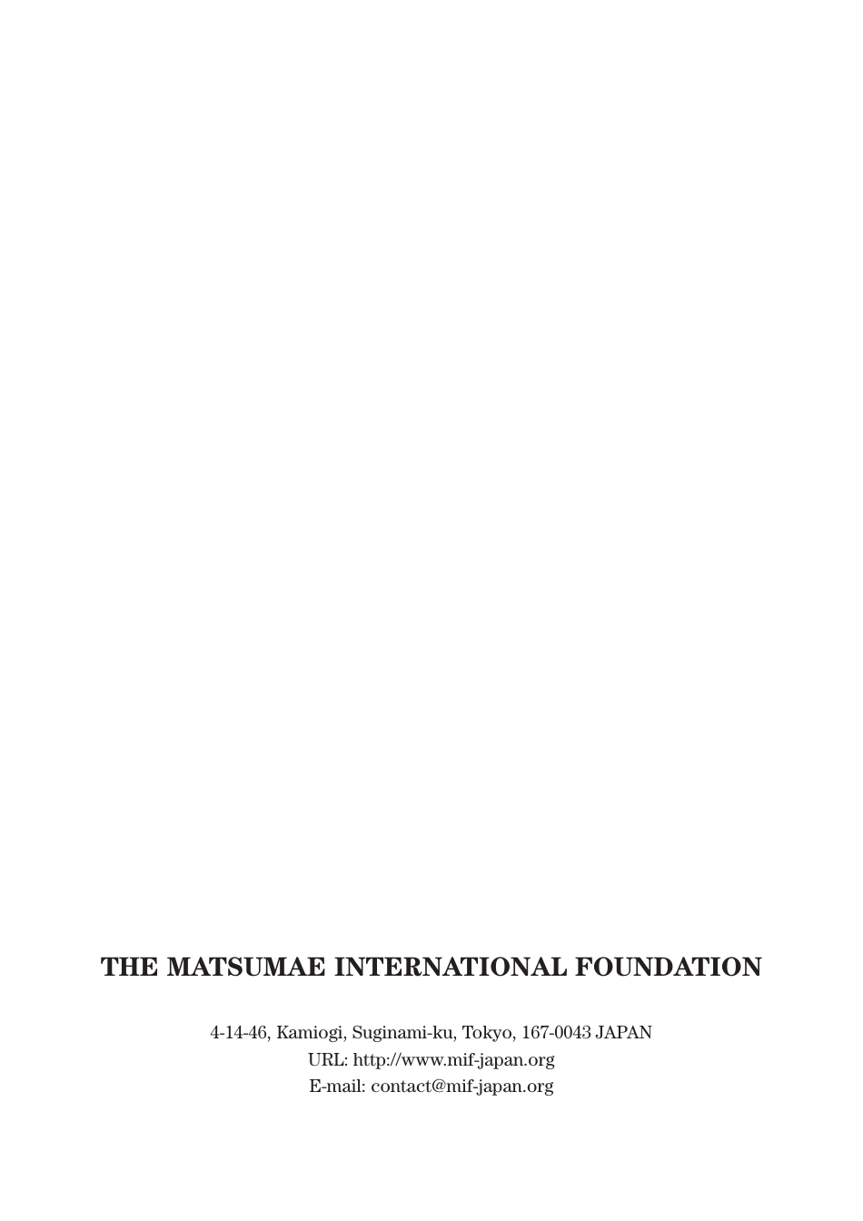 Research Fellowship Program 2019 Announcement - the Matsumae International Foundation, Page 8
