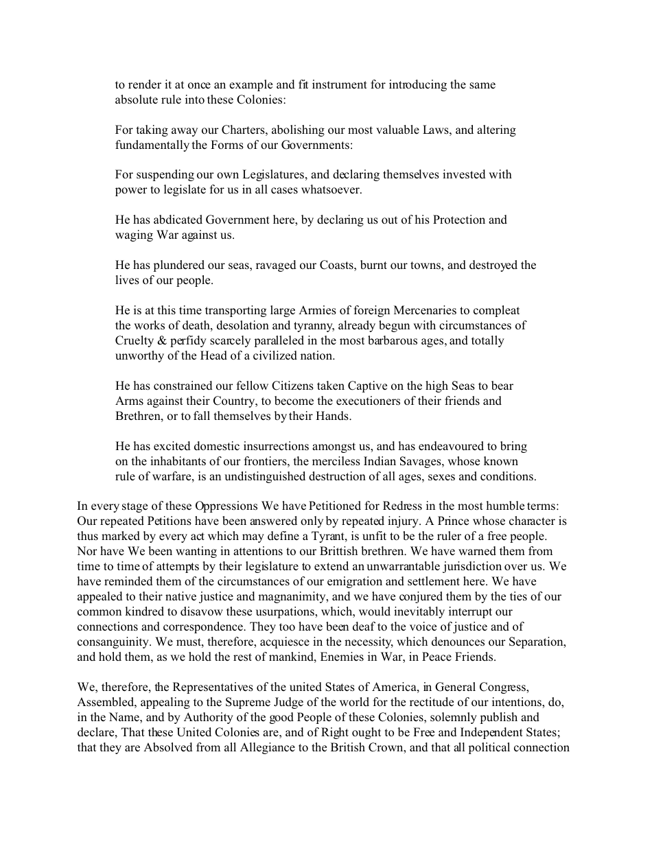 Declaration of Independence in Congress, July 4, 1776., Page 3