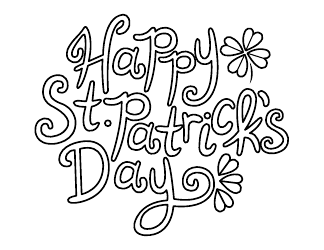 Document preview: St. Patrick's Day Coloring Page - Beautiful Inscription