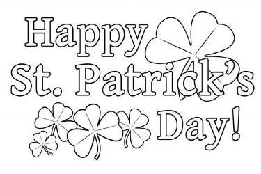 Document preview: St. Patrick's Day Coloring Page - Shamrocks