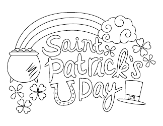 Document preview: St. Patrick's Day Coloring Page - Luck to You