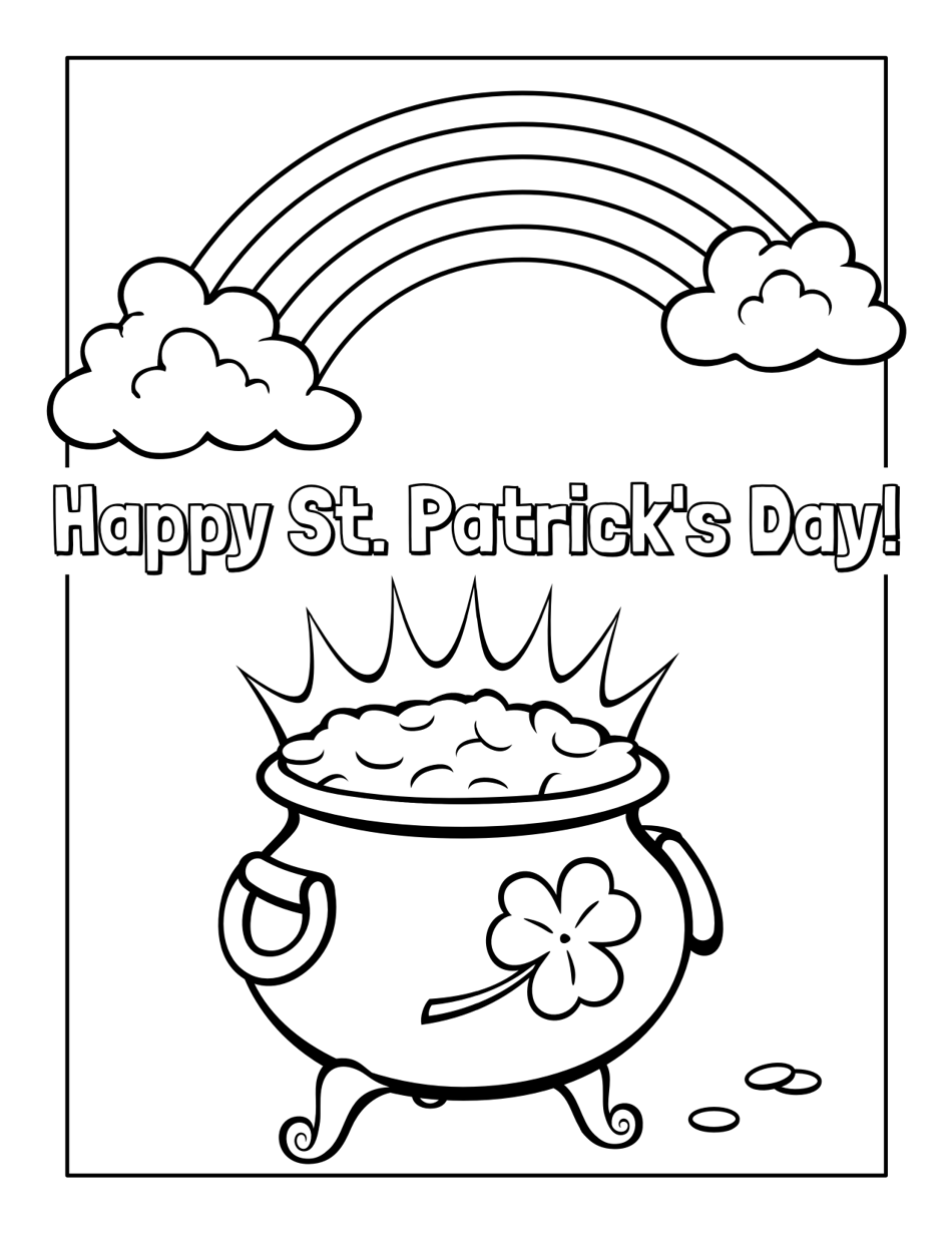 St. Patrick's Day Coloring Page - Happy Saint Patrick's Day